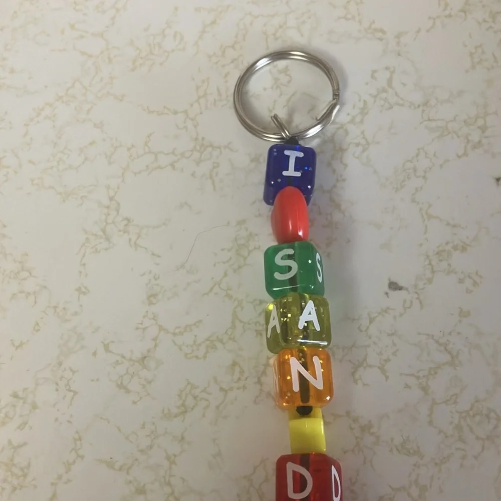 Colorful Beaded San Diego Keychain